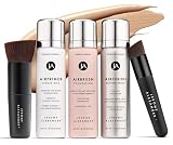 Magic Minerals AirBrush Foundation System by Jerome Alexander - Complete 5pc Spray Makeup Set with Foundation, Primer, and Setting/Finishing Spray - for Smooth, Radiant Skin (Bright Light)