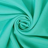 Rayon Challis Fabric 56/57 Inch Lightweight Breathable Fabric By The Yard for Sewing Apparel, Accessories, & D&eacute;cor - Aqua (5 Yards)