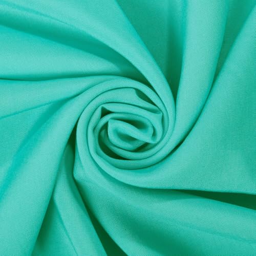 Rayon Challis Fabric 56/57 Inch Lightweight Breathable Fabric by The Yard for Sewing Apparel, Accessories, & D&eacute;cor - Aqua (5 Yards)