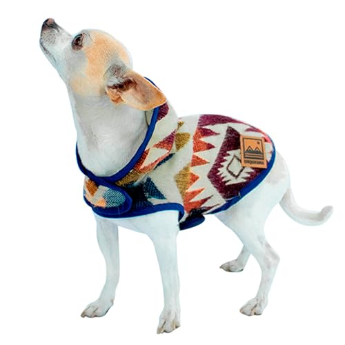 URQUKUMA Dog Clothes for Small Dogs - Hand Made Sweater - Dog Poncho - Knitted by Artisans in The Heart of The Mountains of Ecuador - Winter Hoodie Outfit - Pet Costume