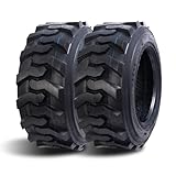 HALBERD 10-16.5 Skid Steer Tires, 10PR Heavy-Duty Construction, High Traction Long-Lasting Performance for Skid Steer Loader, Tubeless, Set of 2