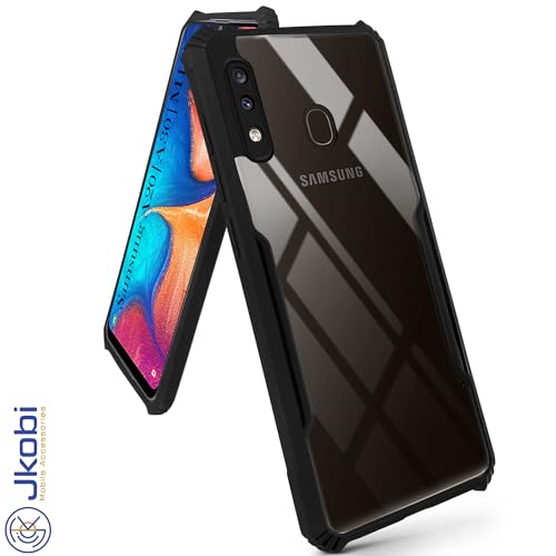Image of Jkobi Back Cover Case for Samsung Galaxy A20 | Galaxy A30 | Galaxy M10s (Shockproof with Polycarbonate Clear Panel | Professional Black)