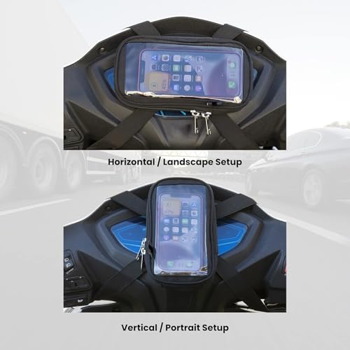 Image of Universal Mobile Holder /Stand /Mount Pouch for Scooters Scooty for Activa 6G (Black