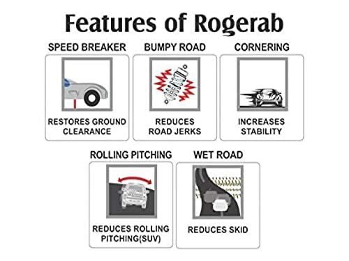 Image of ROGER Rogerab For Mg Windsor Ev (4 Pcs) Patented, ARAI Tested Car Comfort Enhancer For Reduced Road Jerks & Better Driving Comfort