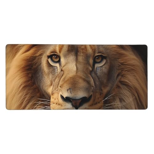 Tapis de souris de jeu lion tapis d'écriture pour bureau et ordinateur portable