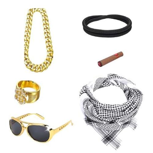 Accessoires de costume arabe avec collier musulman Keffiyeh de déguisement