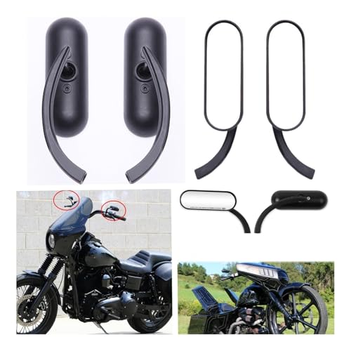 Espejo retrovisor para motocicleta M8 M10 mini con visión nítida anti vibración 3