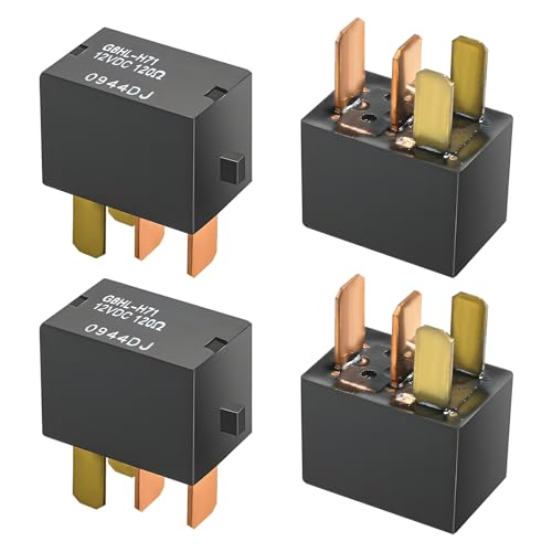 Yourkar 4 PCS Car AC Relay, G8HL-H71-12VDC 4 Pins AC and Starter Relays, Multiple Power Relay Assembly Starter Relays for Driving Lights/Air Conditioning/Fans, Car Accessories