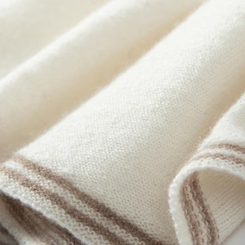 100% Cashmere Triangle Scarf for Women Winter, Wool Scarf Neck Warmer, Warm Triangle Shawl, Womens Long Soft Scarf(White)4