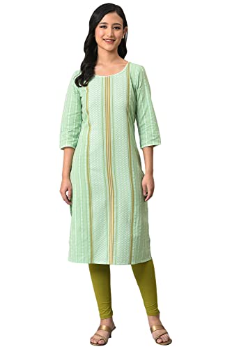 Image of Aurelia Women's Cotton Regular Fit Casual Kurta