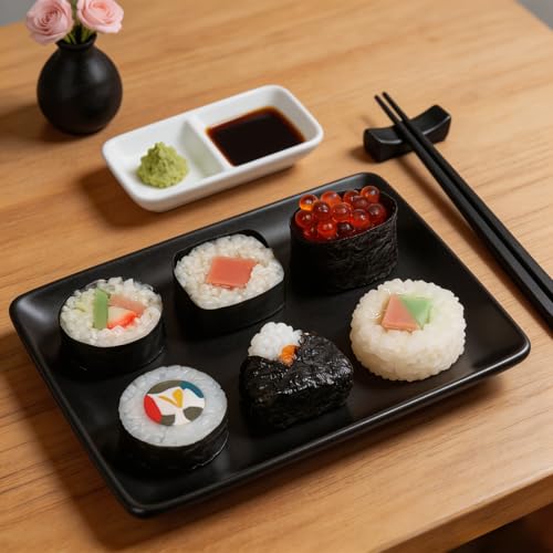 CHRWAKLE Fake Sushi 6Pcs Realistic Play Food Model Simulated Onigiri Dessert Japanese Artificial Lifelike Sushi Decoration for Home Kitchen Photography Props by CHRWAKLE - Used condition - Image 5