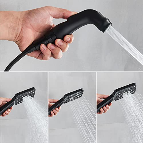 Robinet de douche noir mat pour rénover une salle de bain moderne