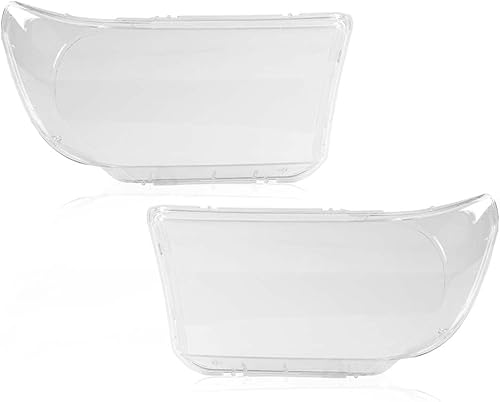 Cubierta de lente de faro delantero izquierdo+derecho (transparente) compatible con Toyota Tundra 2007-2013 Compatible con Toyota Sequoia 2008-2017