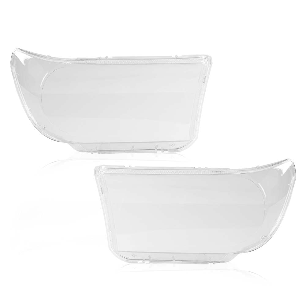 CNNELL Headlight Lens Cover Left+Right(Clear) Compatible with Toyota Tundra 2007-2013 /Compatible with Toyota Sequoia 2008-2017 Headlamp Cover Clear