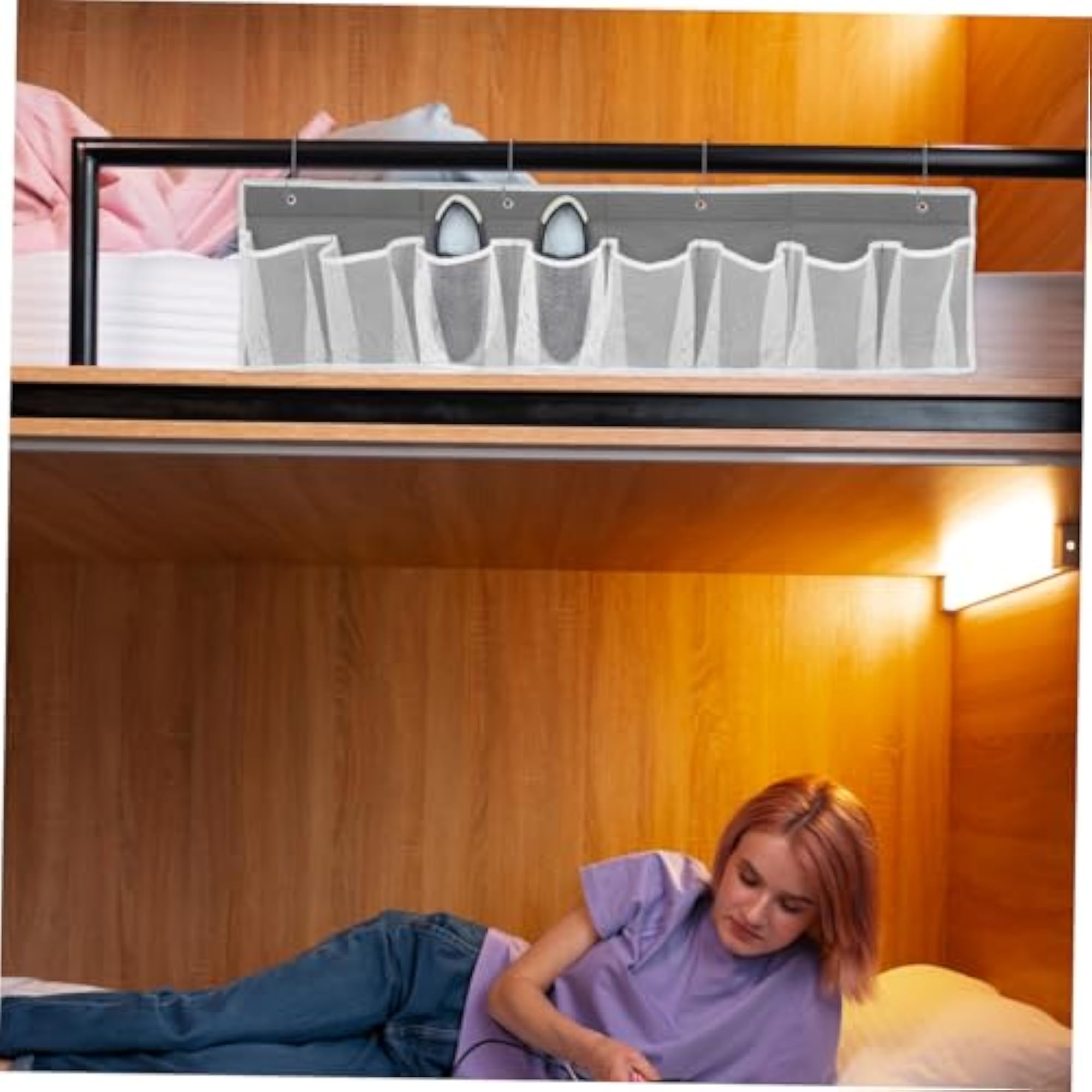 Mesh Shoe Organizer, Hanging Bedside Wall Organizer