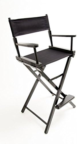 Gold Medal Bar-Height (30") Director's Chair, Black Finish