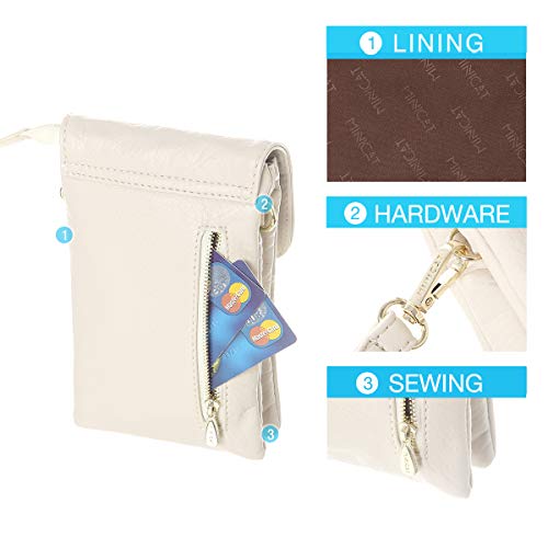 Minicat Roomy Pockets Series Small Crossbody Bags Cell Phone Purse Wallet For Women (Beige) #TOP3