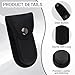 2PCS Black Nylon Pocket Knife Holder – Folding Knife Sheath with Snap Closure – Vertical/Horizontal Multitool Carry Case for Men’s Belt & Outdoor Gear