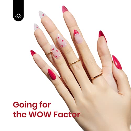 Image of Beetles Red Gel Nail Polish - Cherry Mocha, 15ML Burgundy Red Gel Nail Polish, Soak Off Holiday Nails Art Manicure Salon DIY Design UV Nails Lamp Needed