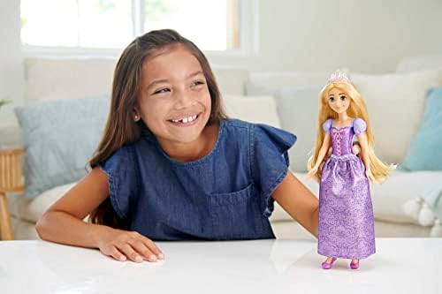 Disney Princess Dolls, New for 2023, Rapunzel Posable Fashion Doll with Sparkling Clothing and Accessories, Disney Movie Toys, HLW03