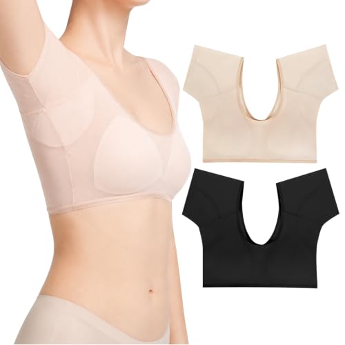 XCCFFSH 2Pcs Women'S Underarm Sweat Vest, with Breast Pads