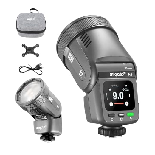 JINBEI H1 Kamerablitz 2-in-1 LED Fotografie Beleuchtung GN28 HSS/TTL 1/8000S Rundkopf Speedlight für Canon Nikon Pentax Olympus Fujifilm Panasonic Kameras