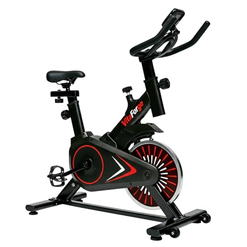VitaForge Vélo d'appartement,Vélo d'exercice silencieux avec résistance magnétique réglable,Vélo fixe