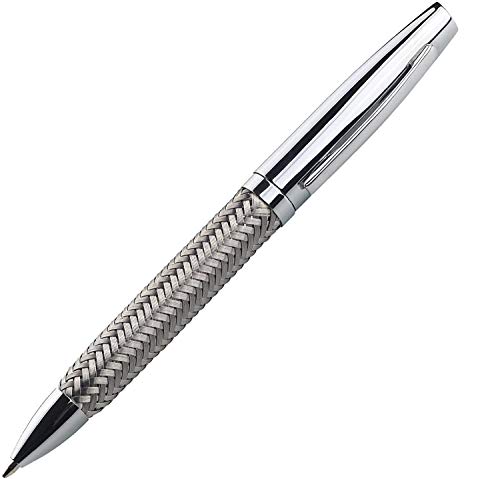 SMOOTHERPRO Braided Stainless Steel Twist EDC Pen for Business Office Metal Ballpoint Pen Gift