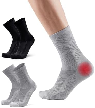 DANISH ENDURANCE 2 Paar Plantarfasziitis-Socken, für Damen & Herren | Plantarfasziitis-Socken mit gezielter Kompression und Polsterung, für Alltag, Sport und stehende Berufe, Unise