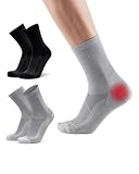 DANISH ENDURANCE Calzini Compressione per Fascite Plantare, Uomo Donna, Fasce Anti-Vesciche per Dolori Caviglia, Calzini Ortopedici per Neuropatia, 2 Paia