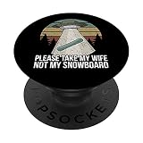 Ufo Aliens Snowboard Husband PopSockets mit austauschbarem PopGrip