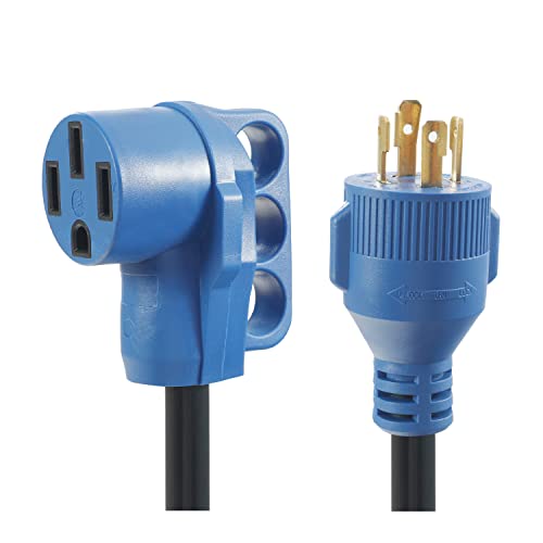 30 Amp To 50 Amp Rv Adapter,Generator Plug 4 Prong 30 Amp Power To 50 Amp Rv,Nema L14-30P To 14-50R Rv Electrical Cord Adapter,Plug Adapter Load Up To 30 Amp 250V 7500W 10/3 Awg 12 Inch(4 Prong30M50F) #TOP1