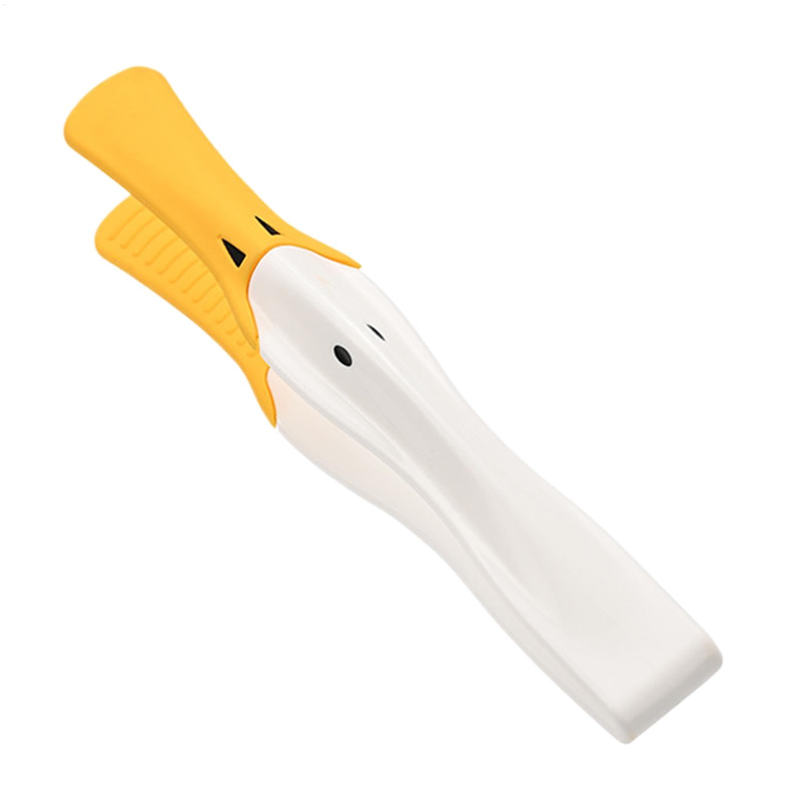 Kitchen Tongs, Heat Resistant Silicone Tongs, Non Slip Handle Meat Spatula for Barbecue, Frying, BBQ,Duckbill Mouth Design,7.24x1.18 inches, Sturdy Easy to use