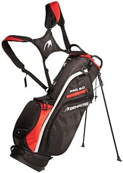 Benross By American Golf Pro 5 Golf Stand Bag with 6-Way Club Divider & Travel Support Rod - Lightweight Water-Resistant Carry Bag with Dual Straps & 5 Pockets