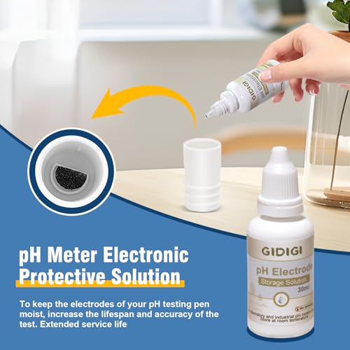 Image of pH Meter Calibration Buffer Includes pH 7.00, 10.01 and Storage Solution | Calibration Buffer 250ml*2,Probe KCL Storage 30ml*1, pH Meter Accessories