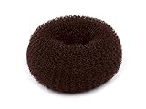 Dutt Duttkissen Haarknoten Knotenrolle Haardutt Donut Knotenkissen Haarschmuck (Ø 9 cm, braun)