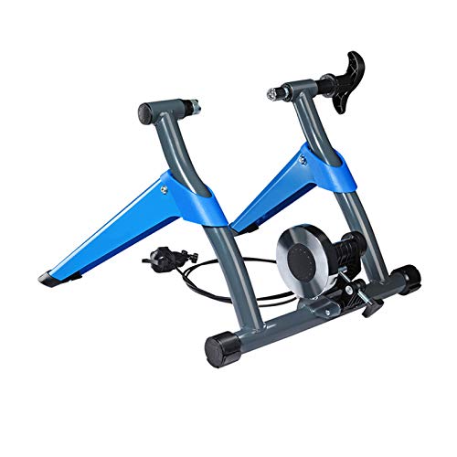 ZXCVBNAS Bike Trainer Stand Road Bike Trainer Machine with Noise Reduction Wheel 8 Levels Resistance Portable Magnetic Exercise Cycling Mountain Stationary Bike Stand for Indoor Riding