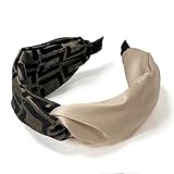 EXTREE Wide Headband for Women, Contrast Color Luxury Design, Elastic Cloth Fabric Hair Wrap, Fashio