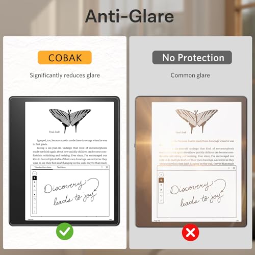 Image of CoBak 3 Pack Anti-Glare Matte Screen Protector for 10.2 inch Tablet 2024 /2022 Kindle Scribe, Boox Note Air, TouchPad D10 - High Clarity, Fingerprint Resistant, Anti-Bubble PET Film