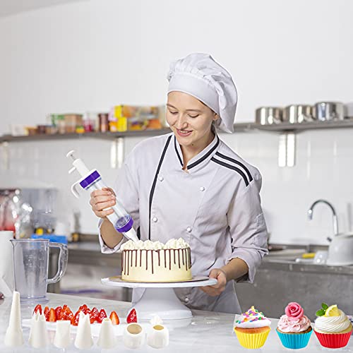 Winbao 15 Pcs Cake Decorating Baking Syringe Tool Kit, Cupcake Filling Injector With Icing Nozzles Cream Scrapers Nozzle Brush Flower Nail Lifter Scissors Pastry Frosting Gun Piping Kit For Cookies #TOP2