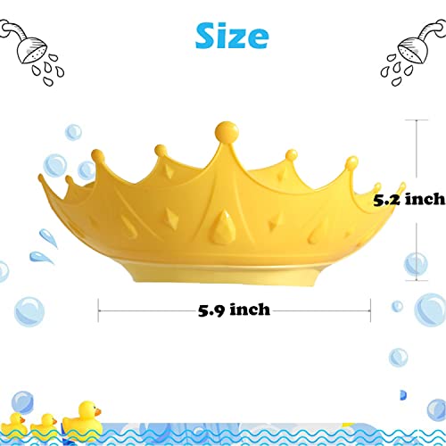 Tonhpxh Baby Shower Cap Shampoo Hat Shower Sun Hat Soft Adjustable Head Protection Shampoo Hat Kids Baby Toddler Girls Shampoo Guard Shower Accessories Protect Baby Eye Ears (Yellow) #TOP3