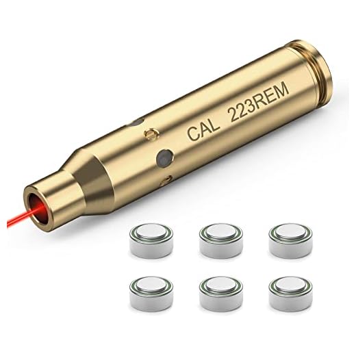 CVLIFE Bore Sight Cal for 223 5.56mm Rem Gauge Red Dot Boresighter with Two Sets Batteries