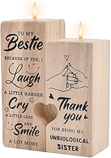 Heart-Shaped Candle Holder, Candlestick, Wooden Candle craft,Meaningful Gift for Bestie Best Friend-To My Bestie