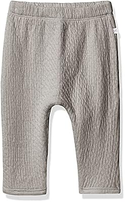 HonestBaby Baby Organic Cotton Matelasse Harem Pant, Gray Heather, 0-3 Months