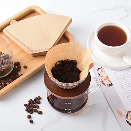 Hogurity Coffee Filters 2, 100 Count Disposable #2 Cone Coffee Filter Unbleached Natural Coffee Filters 2 Cone Paper For Pour Over Coffer Makers/Coffee Dripper Cones(2-6 Cups） #TOP5
