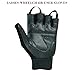 BTR BORN TO RACE Women Ladies Wheelchair User Gloves Mobility Disability Fingerless Long Thumb Leather Palm Wheelchair Gloves (All Black, M)