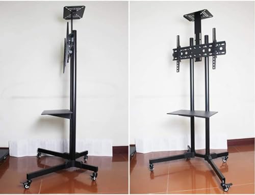 Soporte móvil para TV ajustable en altura color negro miniatura 3