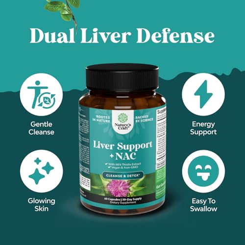Liver Support NAC Supplement with Milk Thistle Extract - Herbal Liver Supplement with N Acetyl Cysteine, Artichoke, Choline & Beetroot - Antioxidants for Cleanse, Detox & Repair - 60 Capsules - Image 4