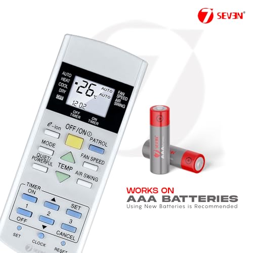 Image of 7SEVEN Compatible with Panasonic AC Remote Control Model 29A Suitable for 1 1.5 2 Ton Spilt or Window Air Conditioner - Match Keys Exactly with Existing Remote Controller