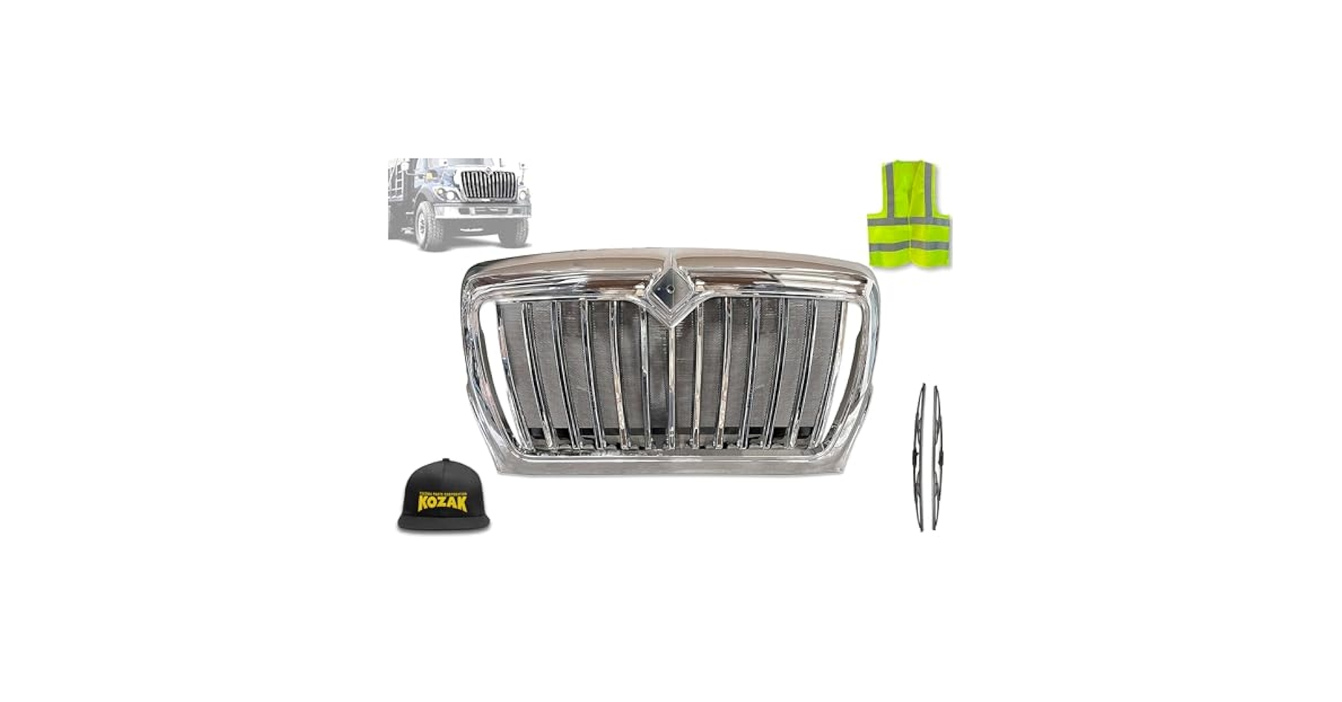 Amazon.com: KOZAK Chrome Front Grille Compatible with